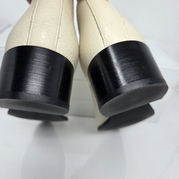 Everlane Boss Womens 8 Ankle Booties Boots Bone Quiet Luxury Rich Mom Block Heel - Picture 7 of 9